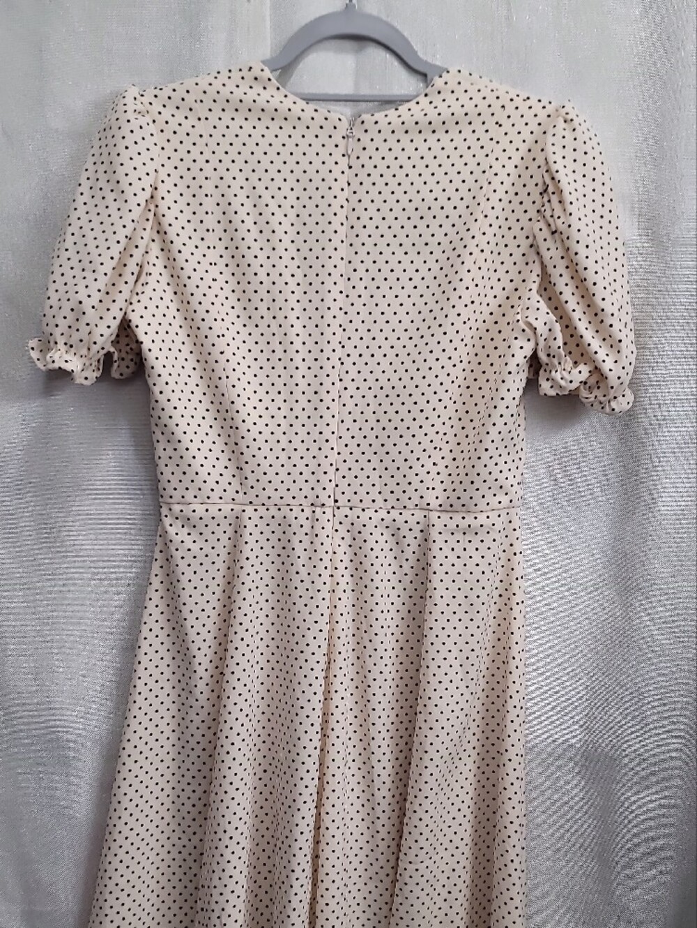 House Of CB Nwt Ellery Polka Dot Puff Sleeve Midi Dress Size Large - Picture 12 of 16